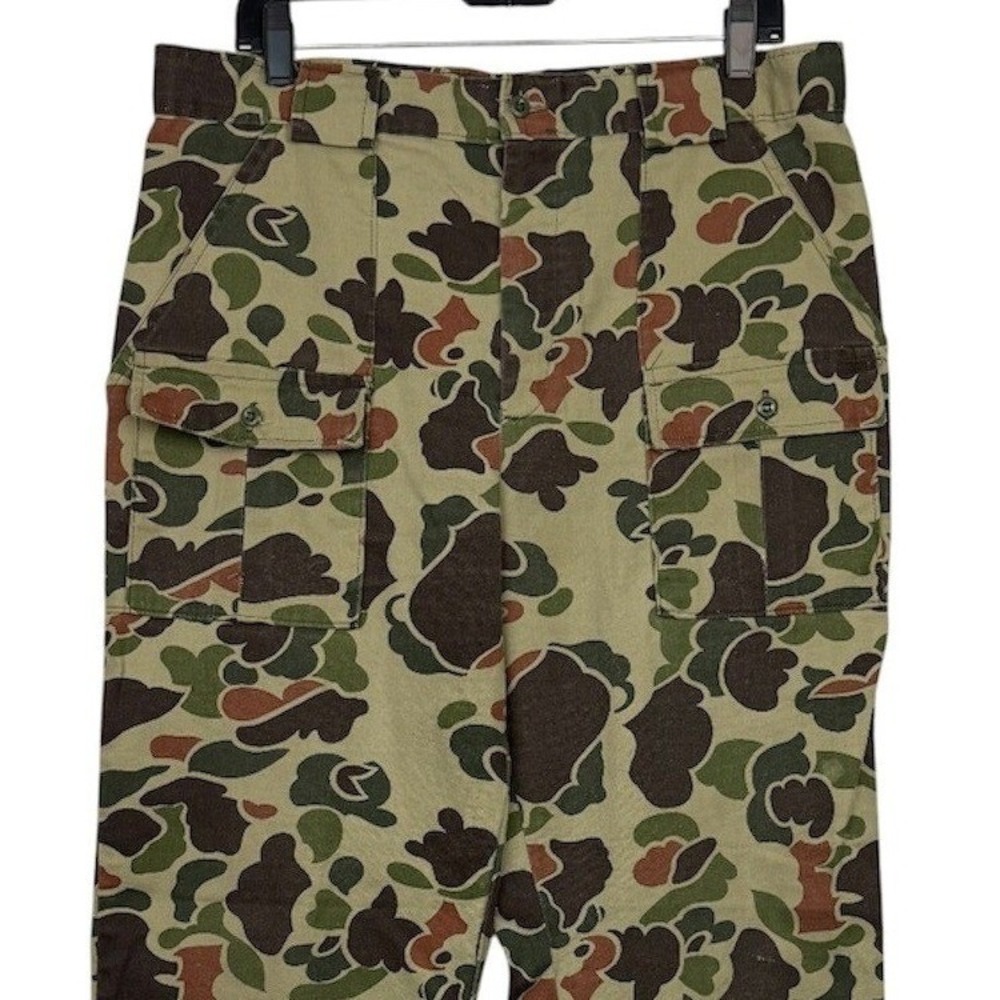 VINTAGE Walls Hunting Pants Mens 36x31 Green Duck Hunter Camo Made In USA *READ